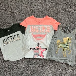 4 Justice girls shirts
